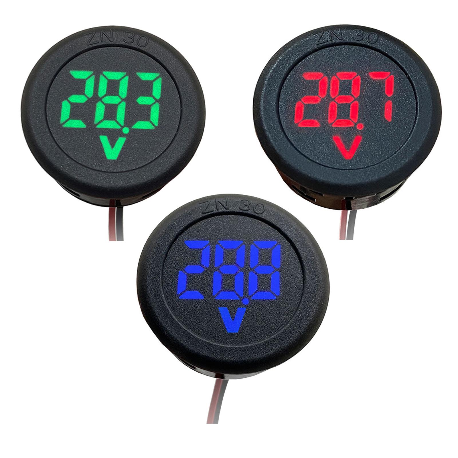 Two Wire Car Voltmeter DC 4-100V Battery Monitor   Truck Car