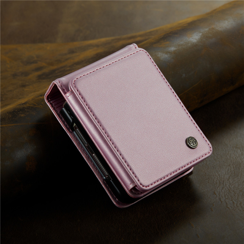 EUCAGR Luxury Magnetic Wallet PU Leather Case For Samsung Galaxy Z Flip 5 6 7 Card Solt Holder Pocket Cover For Galaxy Z Flip7 5