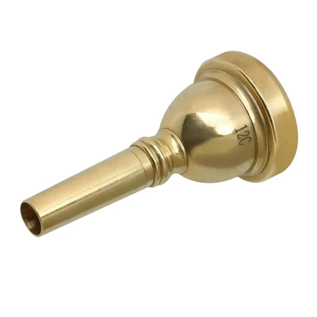 Gold-Plated Copper Alto Trombone Mouthpiece 12C Small , Universal
