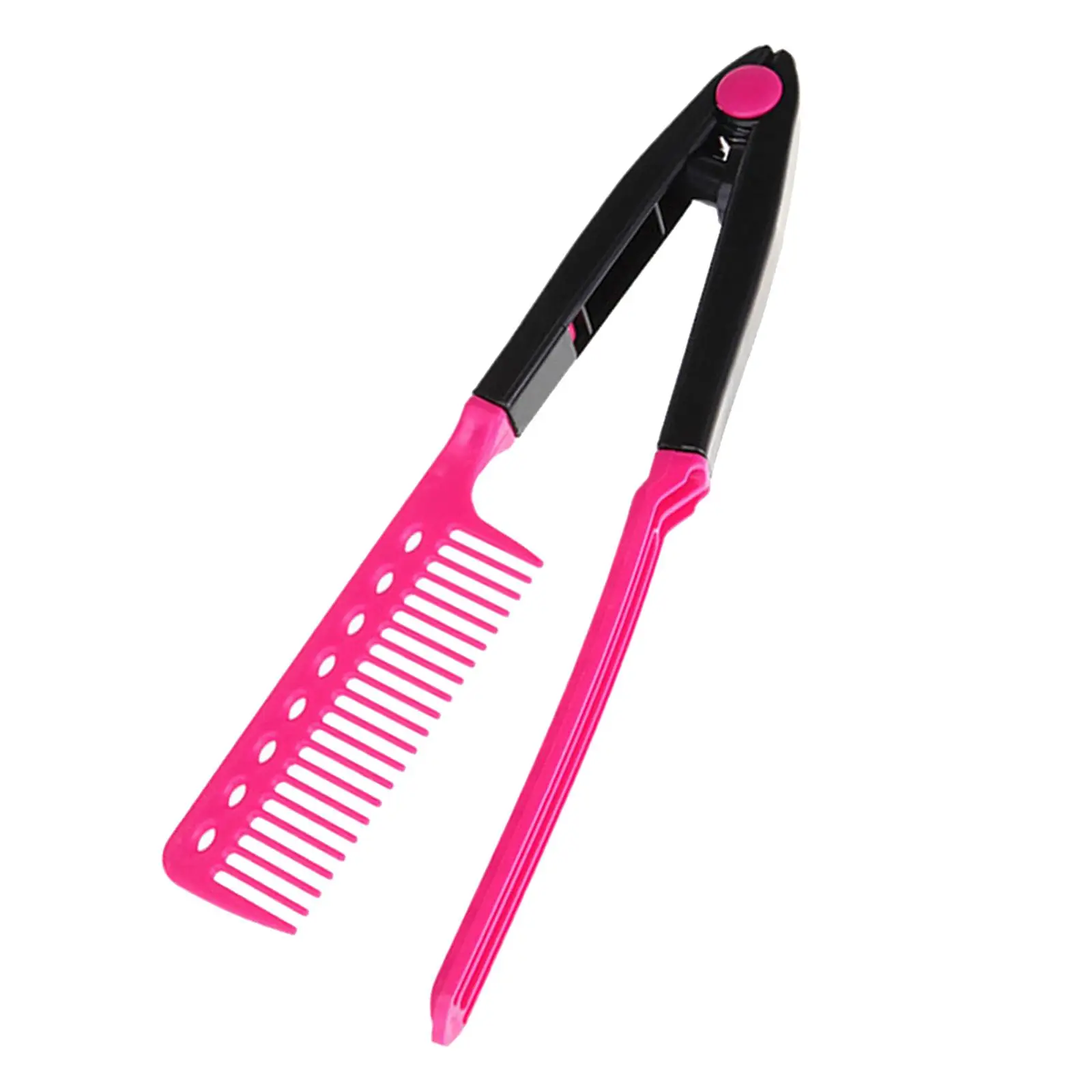 V Type Hair Straightening Comb Heat Resistance Straight Comb salon Portable Flat Iron Comb for Knotty Hair