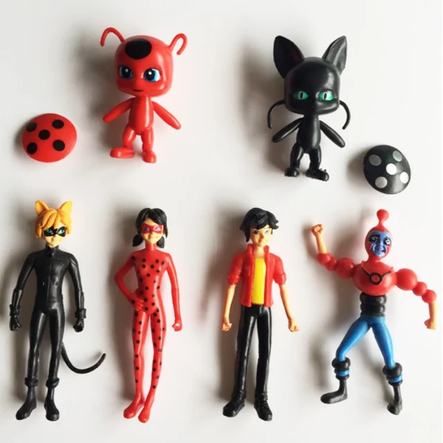 Miraculous Ladybug Action Figures 6pcs Set 2.7 ~6 inch Ladybug and