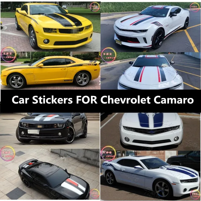 Nuevas pegatinas de coche personalizadas para Chevrolet Camaro decoración de  carrocería película de calcomanía de carreras deportivas de moda| | -  AliExpress