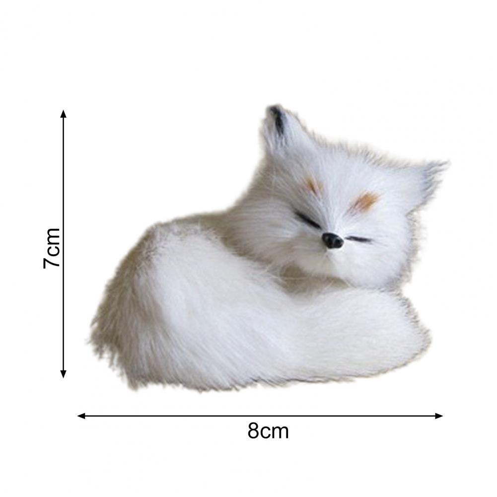 Высокое качество, имитация лисы, фигурки, игрушки, красивая мягкая длинная  плюшевая лиса, яркая мини-лиса, модель ручной работы, настольное украшение  | AliExpress