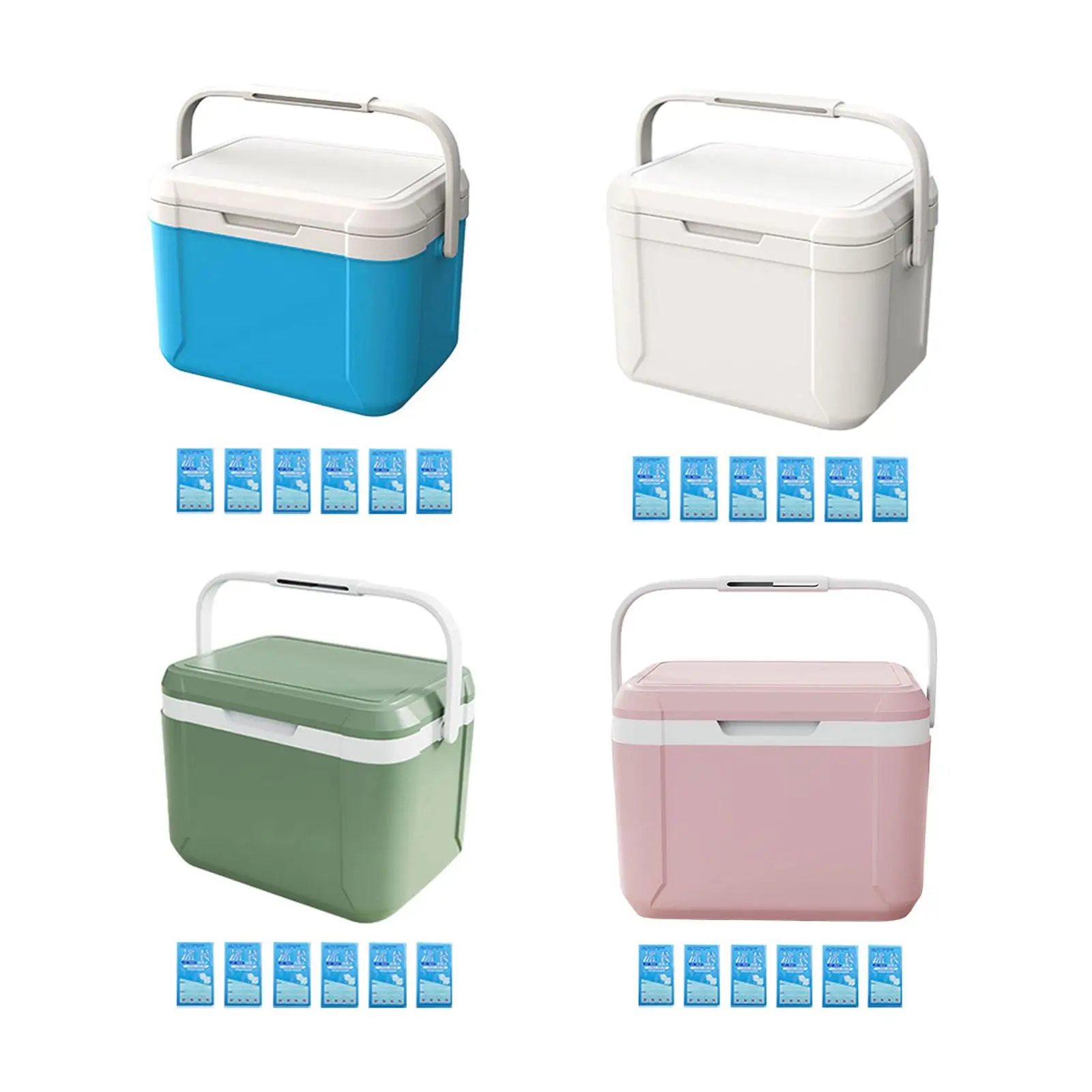 Insulated Cooler Box Car Refrigerator Household Portable Ice Bucket Ice Retention Cooler Hard Cooler for Barbecue Beach Party