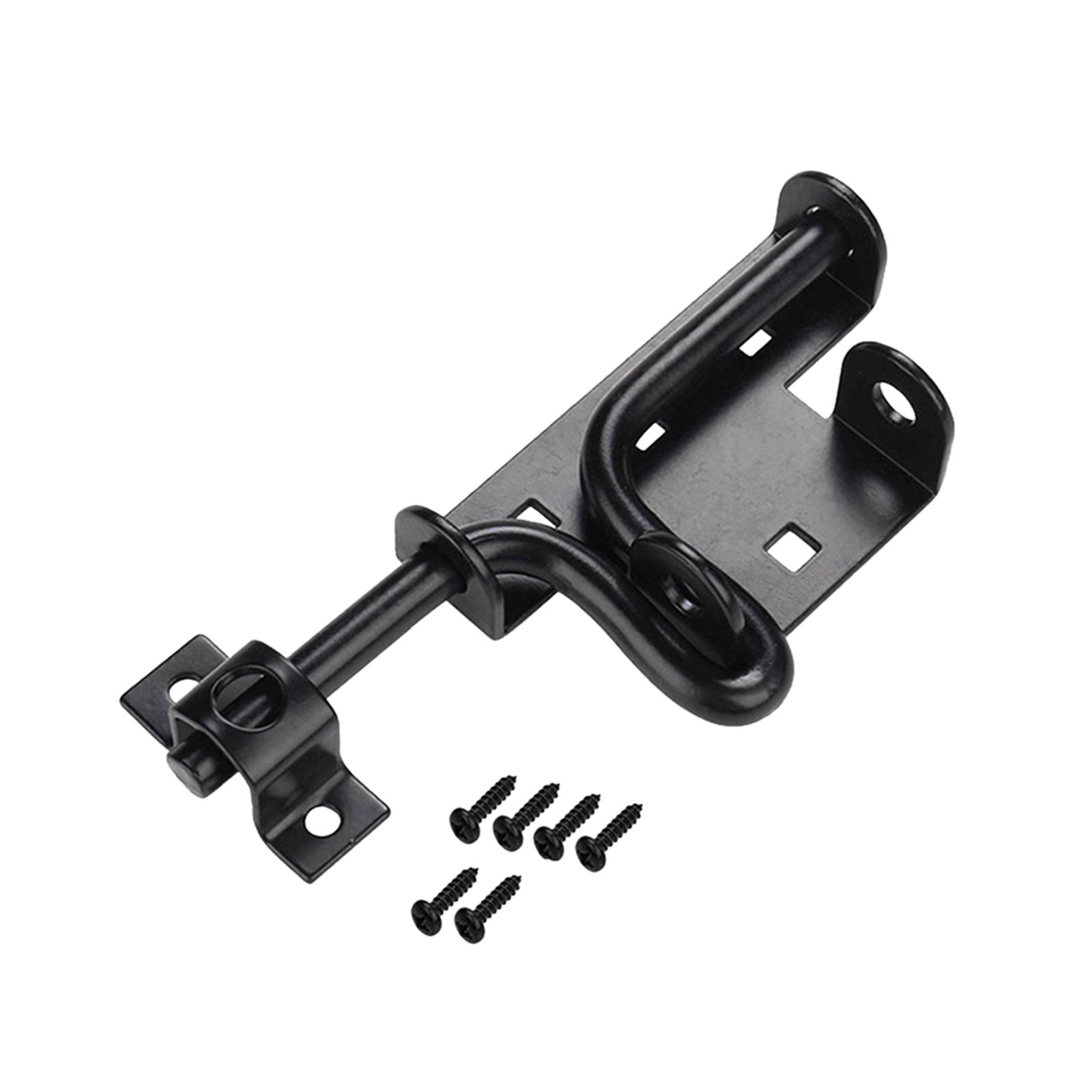 Iron Fence Gate Latch Self Locking Easy to Install Heavy Duty Slide Latch for Courtyard Wooden Fence Backyard Barn Door