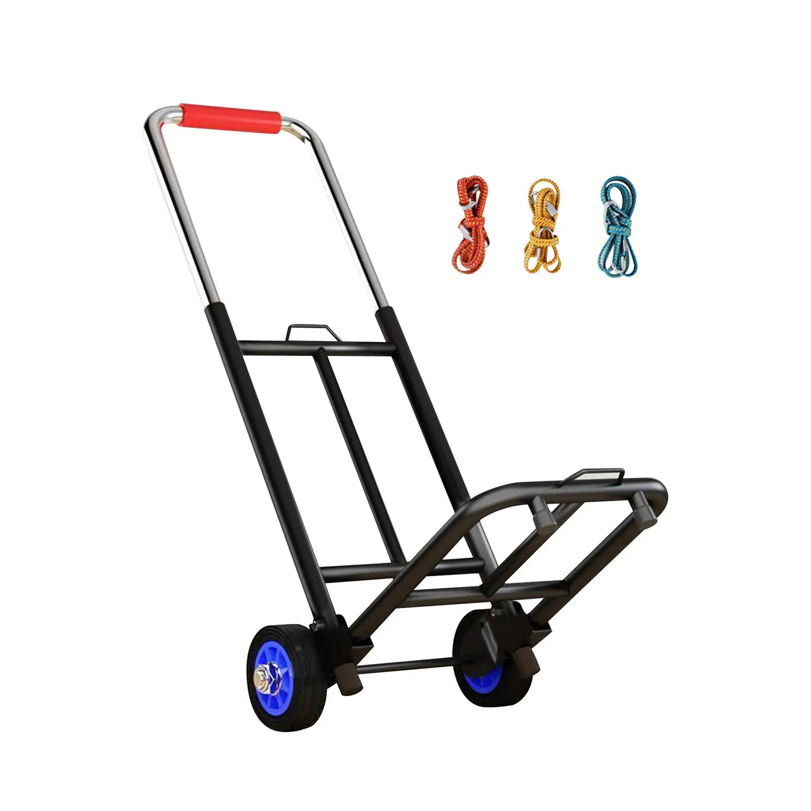 Folding Hand Truck Adjustable Folding Hand Cart Heavy Duty Luggage Cart for Office Moving Shopping Travel Transportation