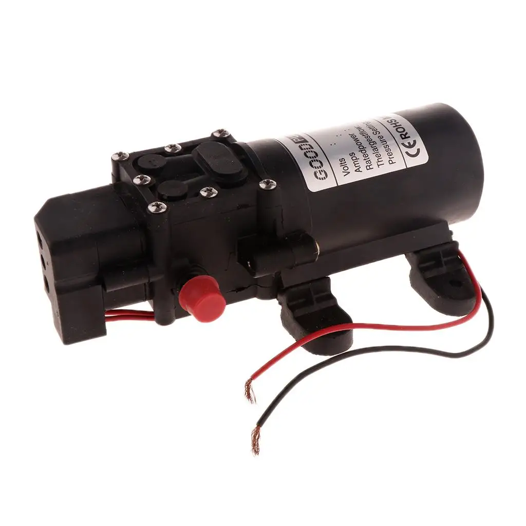 DC12V 87PSI 4L/min Agricultural Electric Micro High Pressure Diaphragm Water Sprayer Water Pump for Car Washing yard fountain
