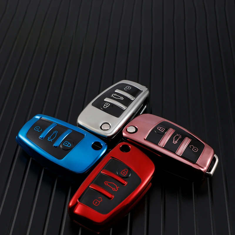 Detalle de la funda protectora plegable para mando Audi