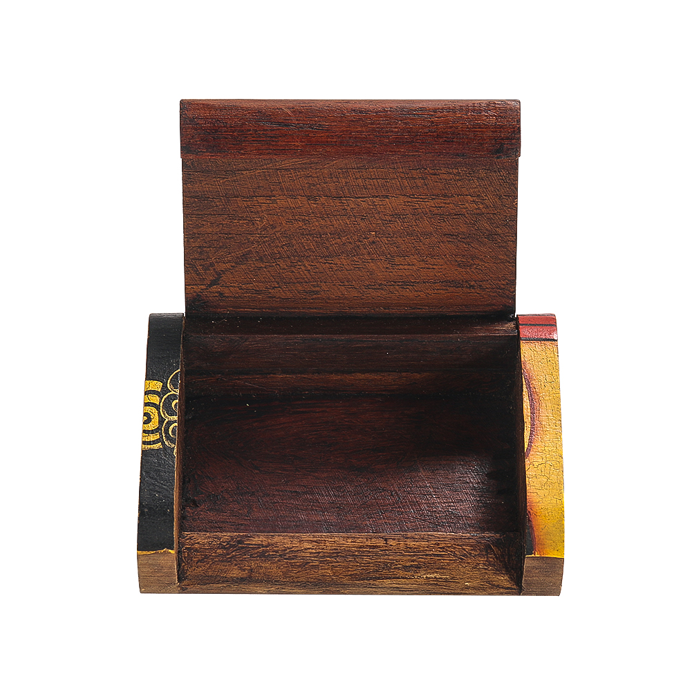 1 Stück Vintage Bemalte Teakholz Buddhistische Nudelbox Kreatives Tischgeschirr für Restaurant und Zuhause Reise-Souvenir Schmuck-Aufbewahrungsbox Handwerk – Detail 4