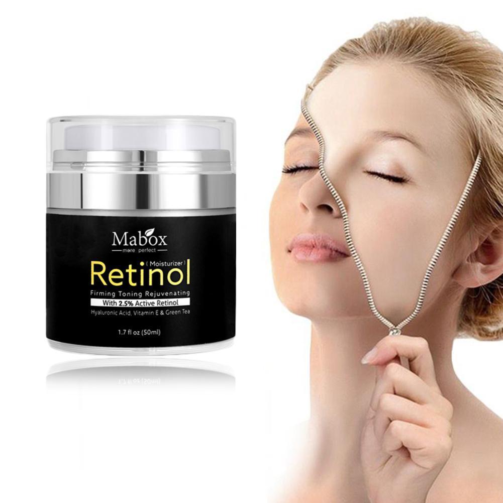 Best of Mabox 50ml Retinol 2.5%Moisturizer Face Cream Hyaluronic Acid AntiAging Remove Wrinkle Vitamin E Collagen Smooth Whitening Cream Reviews & Tips