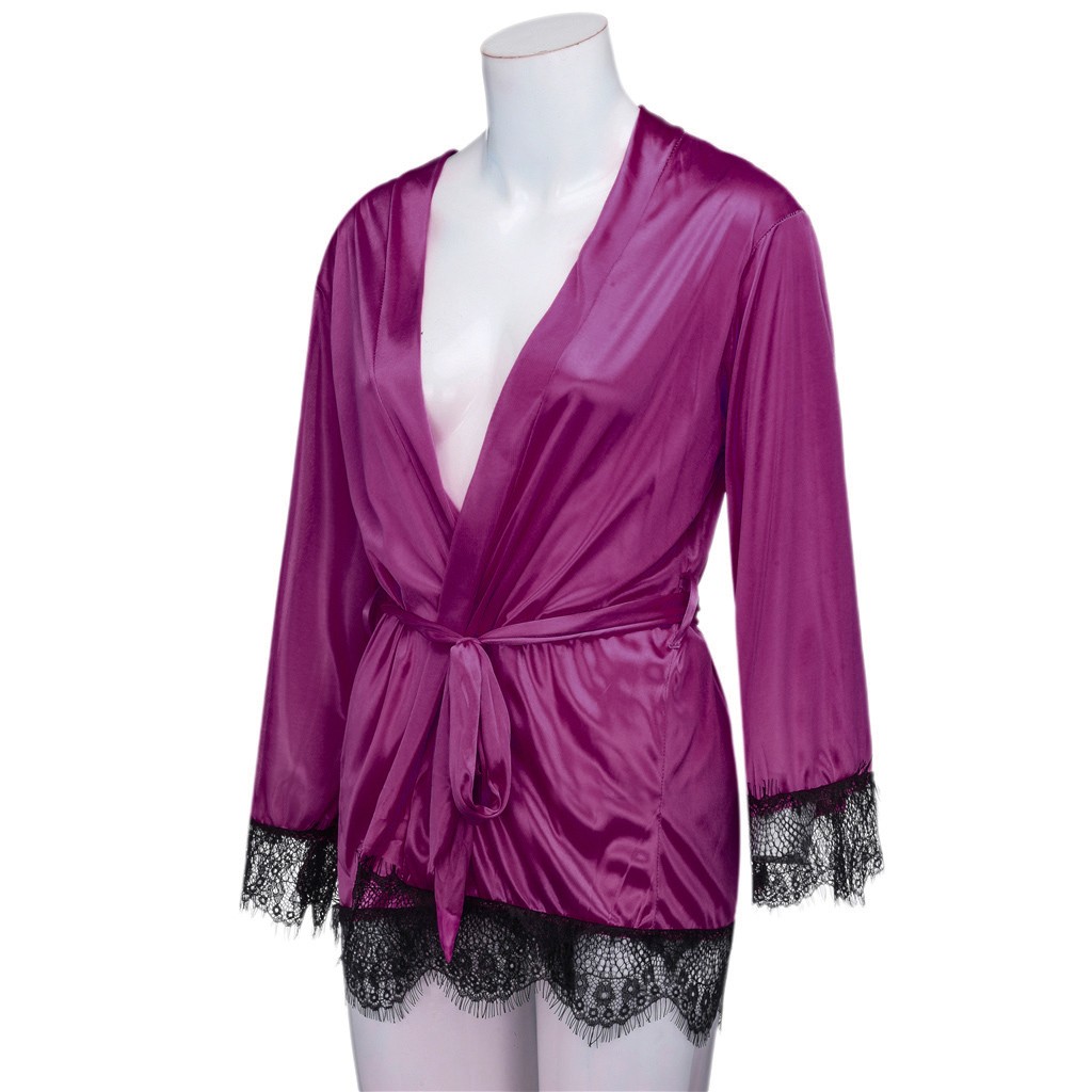Pyjama Robe De Nuit Sexy En Dentelle Pour Femmes Pyjama Col En V pyjama-robe-de-nuit-sexy-en-dentelle-pour-femmes-pyjama-col-en-v