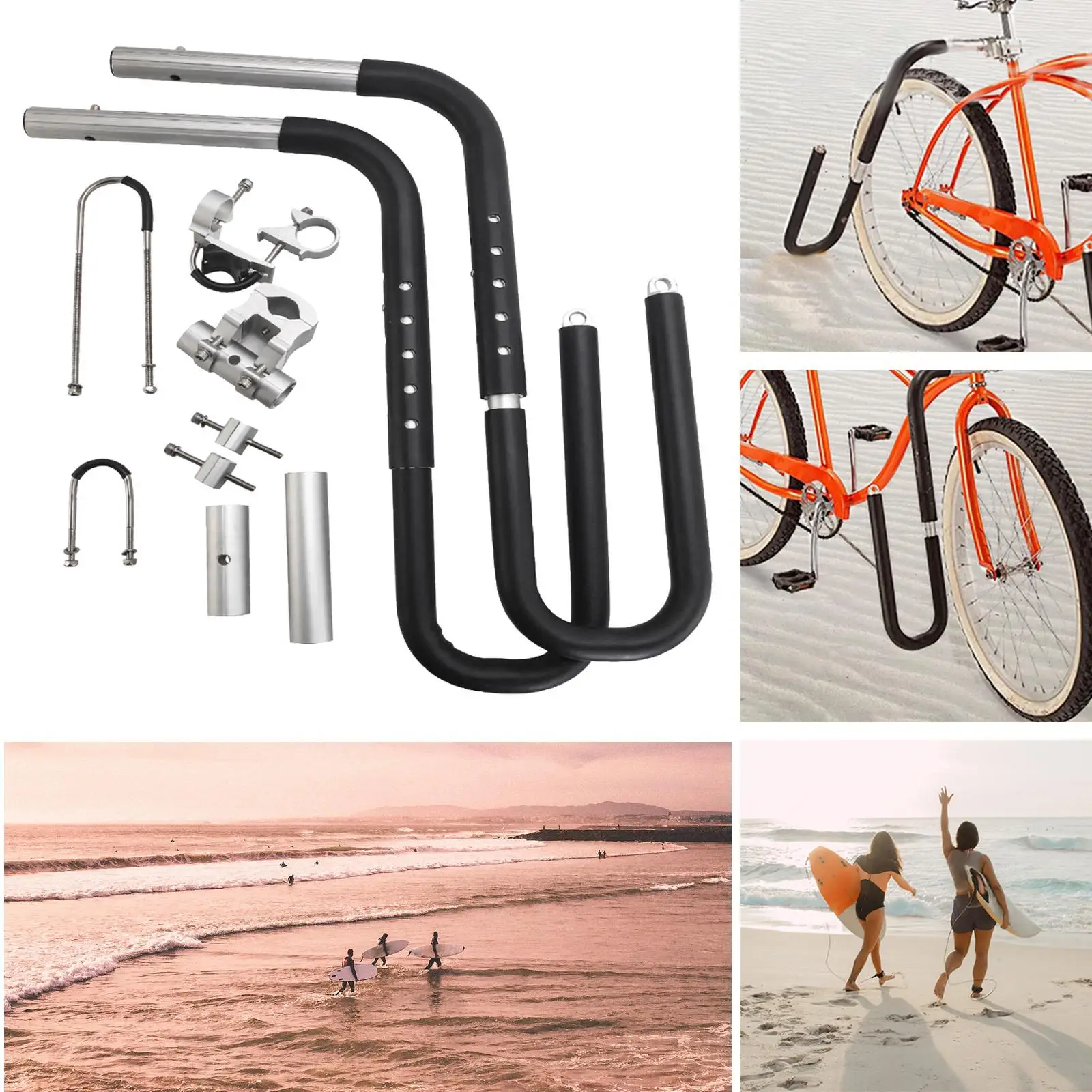 Universal Motorcycle Surfboard Carrying Holder Frame Portable Bicycle Surfing Board Wakeboard Carrier Mount Racks Accessories