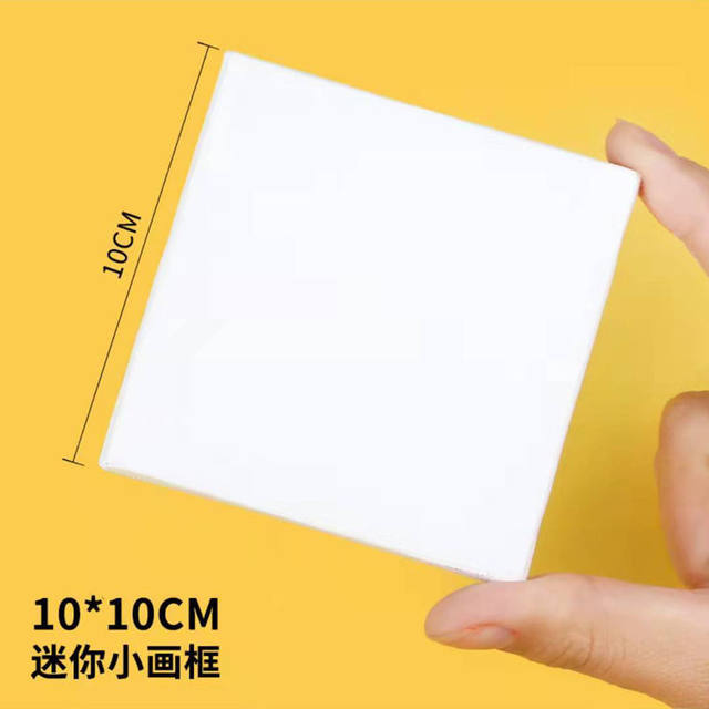 New 10Pcs/Set White Blank Art Boards Mini Stretched Artist Canvas Art Board  Acrylic Oil Paint