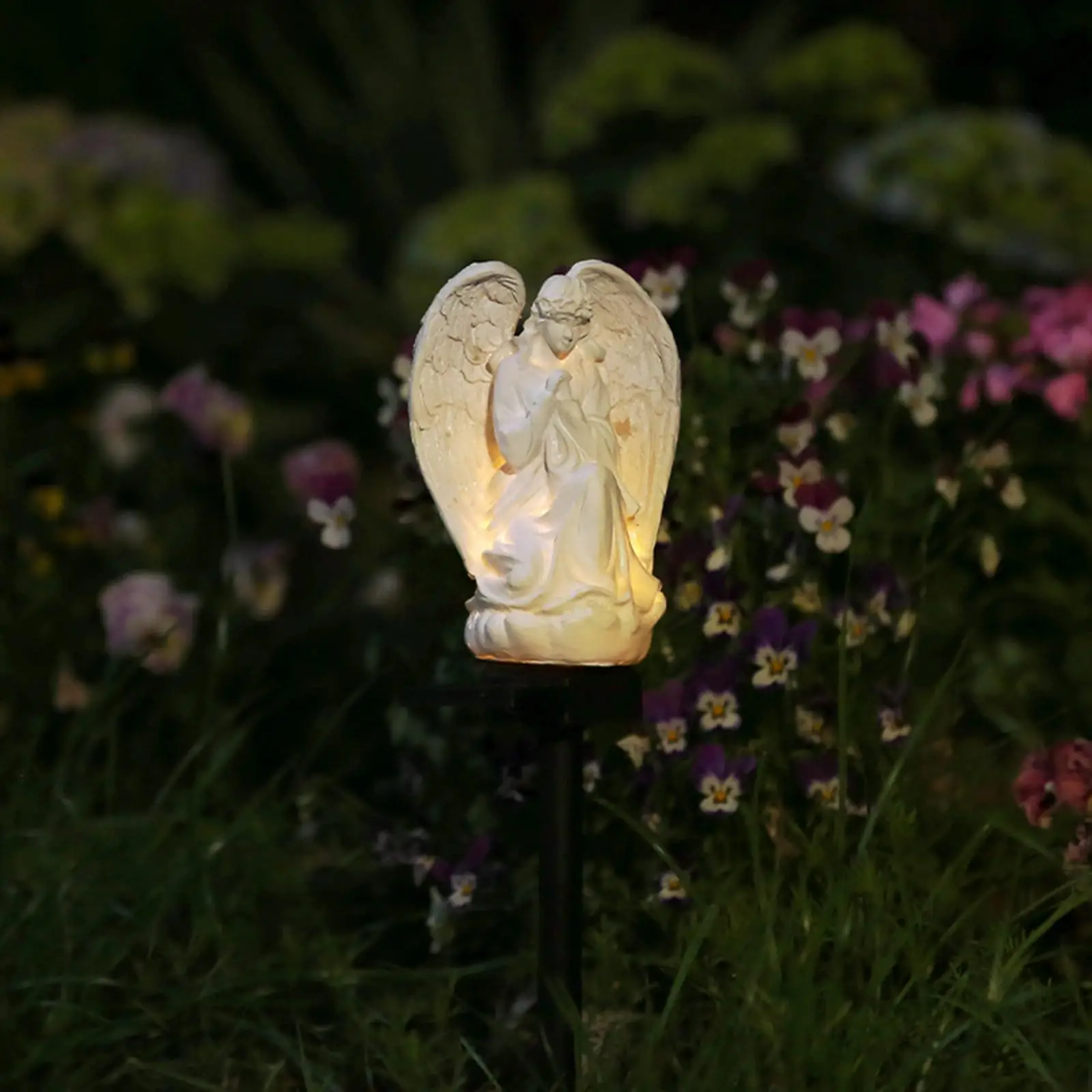 Stake Lights LED Lighting Holiday Flower Bed Angel Street Lamp
