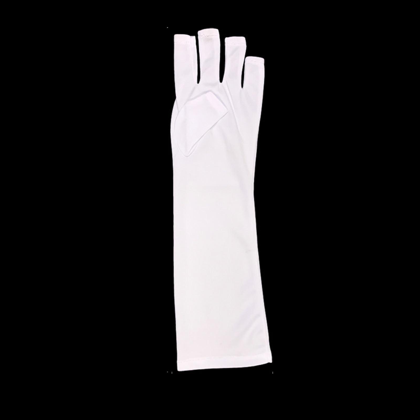 UV Shield Glove Skin-Friendly Art Equipment One Size Fingerless Anti UV Glove for Nail Art Gel Sunscreen Gel Manicures Women
