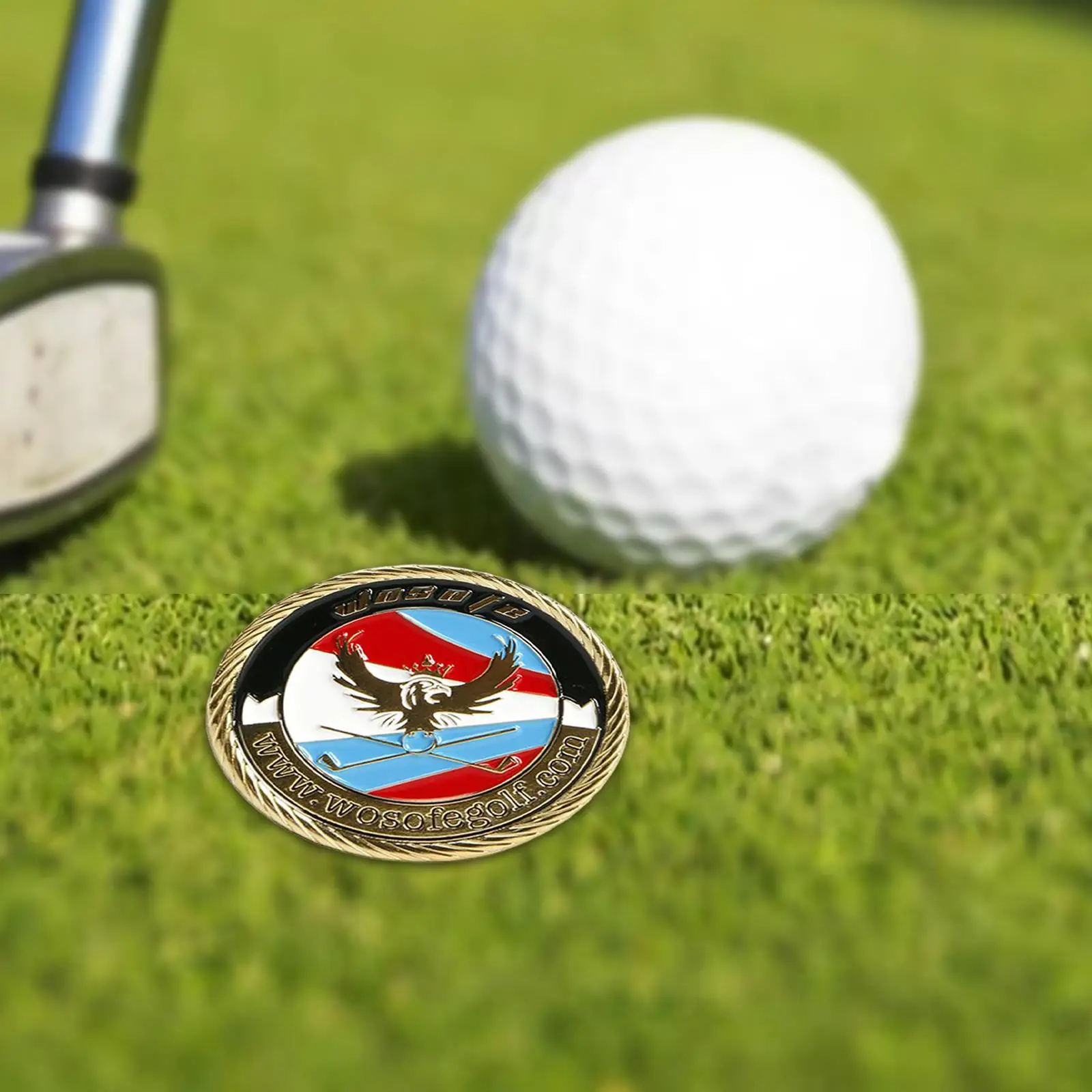 Zinc Alloy Golf Ball Marker Magnetic Putt Sign Putting Position Mark Keepsake Golfer Gift Accessories