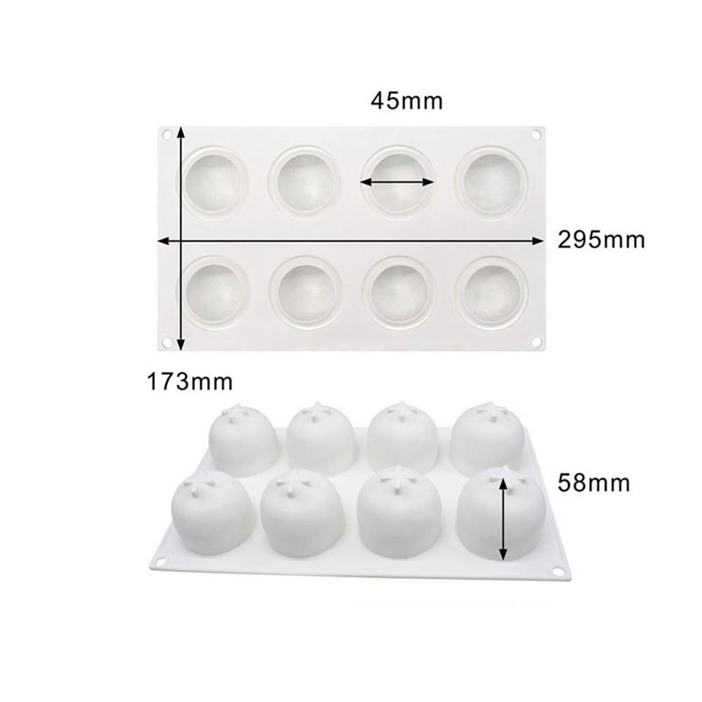 8 hohlraum Orange Silikon Form Obst Mousse Mould Citrus Kuchen Dessert Mouler Mandarine Gebäck Formen Küche Zubehör – Detail 4