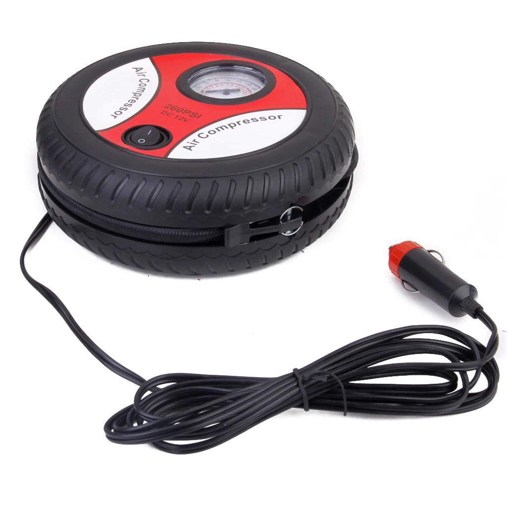 Portable 3in1 Mini Tire Inflator Air Compressor 260PSI DC12V Car  