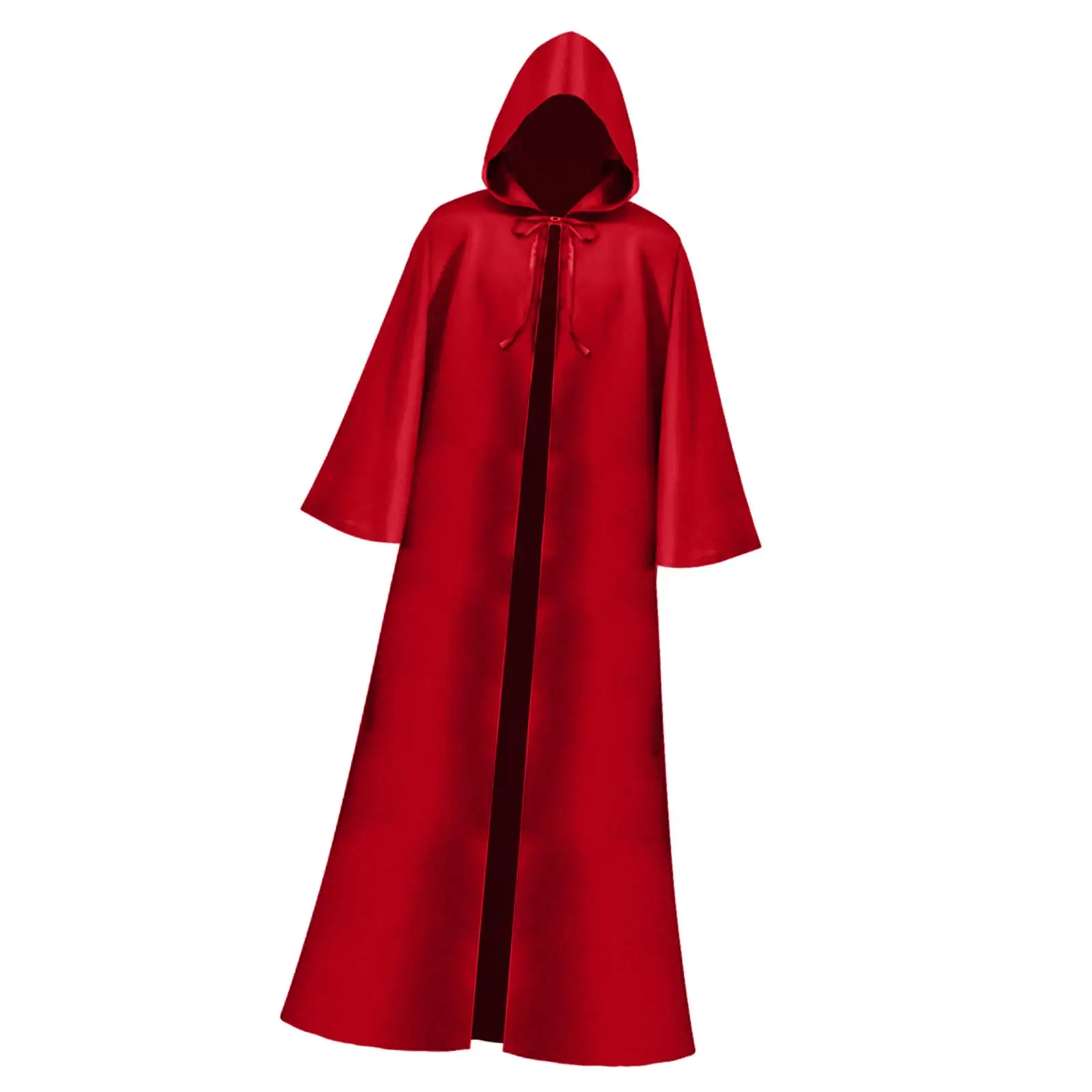 Halloween Hooded Cloak Cowl Full Length Long Hooded Cloak for Vintage Gathering Performance Fancy Dress Party Punk Party