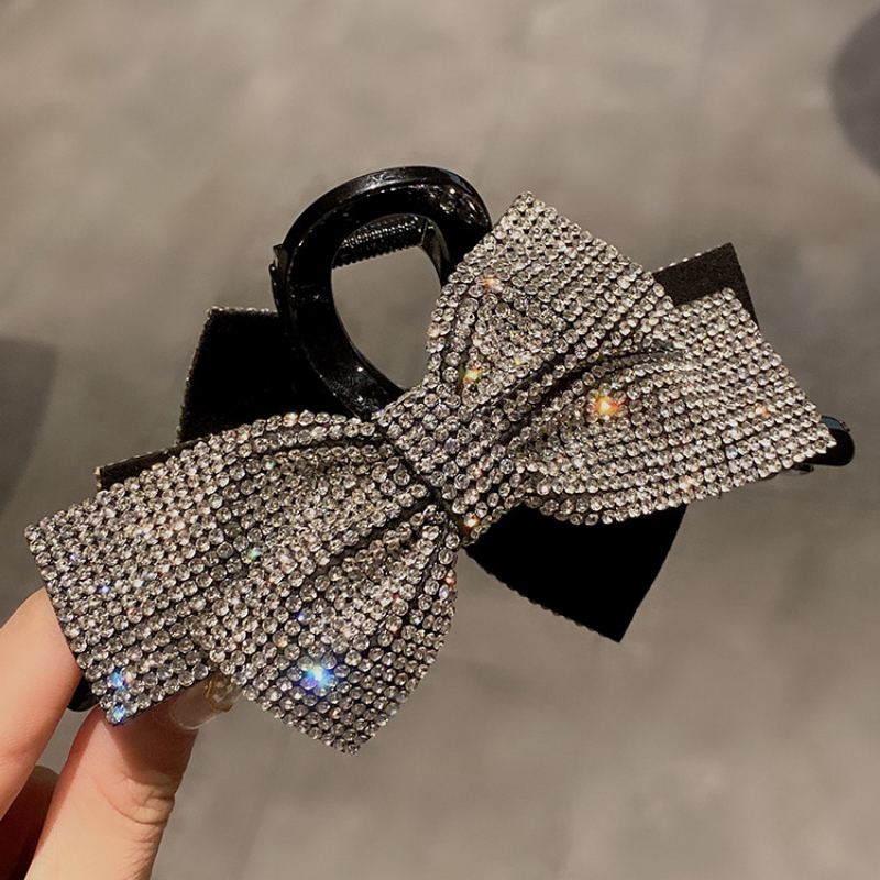 High-End große Fliege Haar Krallen greifen Clip weibliche Luxus Temperament zurück Löffel Hai Clips Haarnadel Zubehör für Frauen – Detail 4