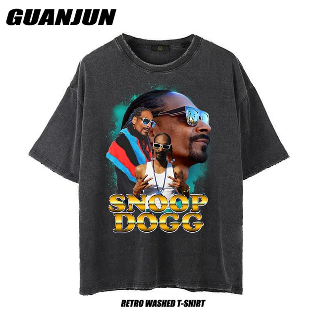 Snoop Dogg Hip Hop T Shirt 90s Vintage Black Washed T-shirt for Men Women  Short Sleeve Summer 100% Cotton Fashion Tshirts Tops - AliExpress