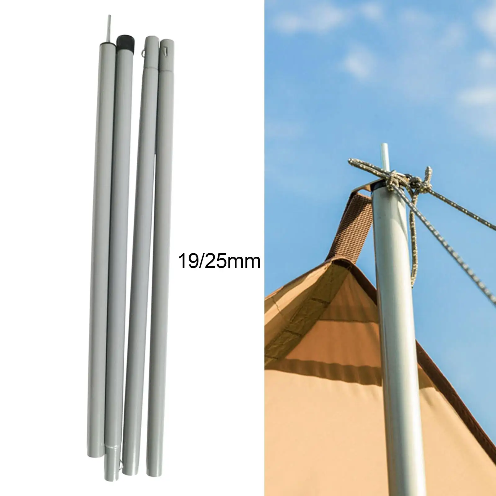 Camping Tent Pole Portable Replacement Durable Universal Support Rods Rod Holder for Activities Sport Shelter Canopy