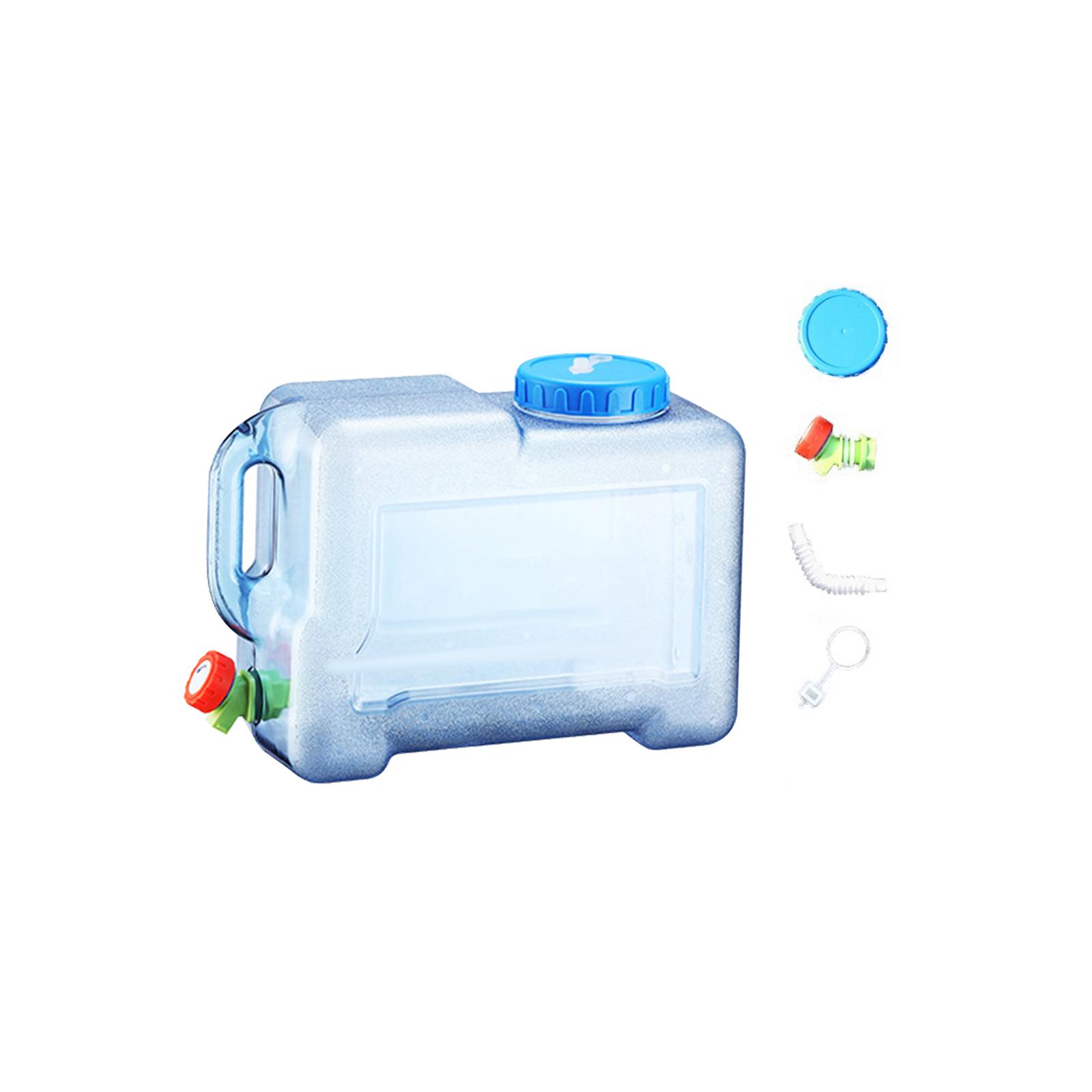 Camping Water Tank Water Storage Container Multipurpose Food Grade PC Material Water Jug Transparent Blue for Washing Hands