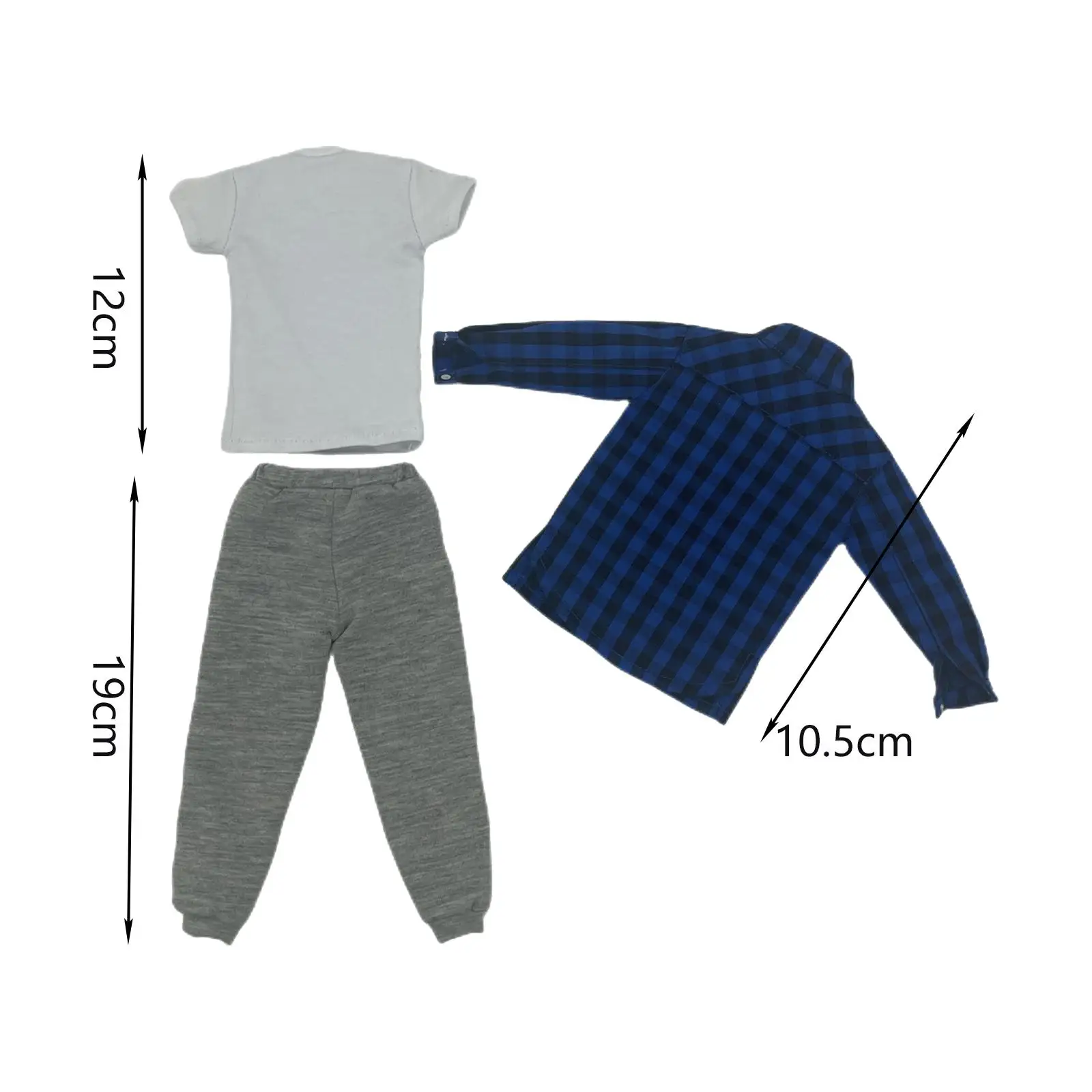 1/6 Scale Shirt and Pants Set Birthday Gifts 12 inch Male Action Figure Doll Clothes Toy Accessories Leisure for 1/6 Doll