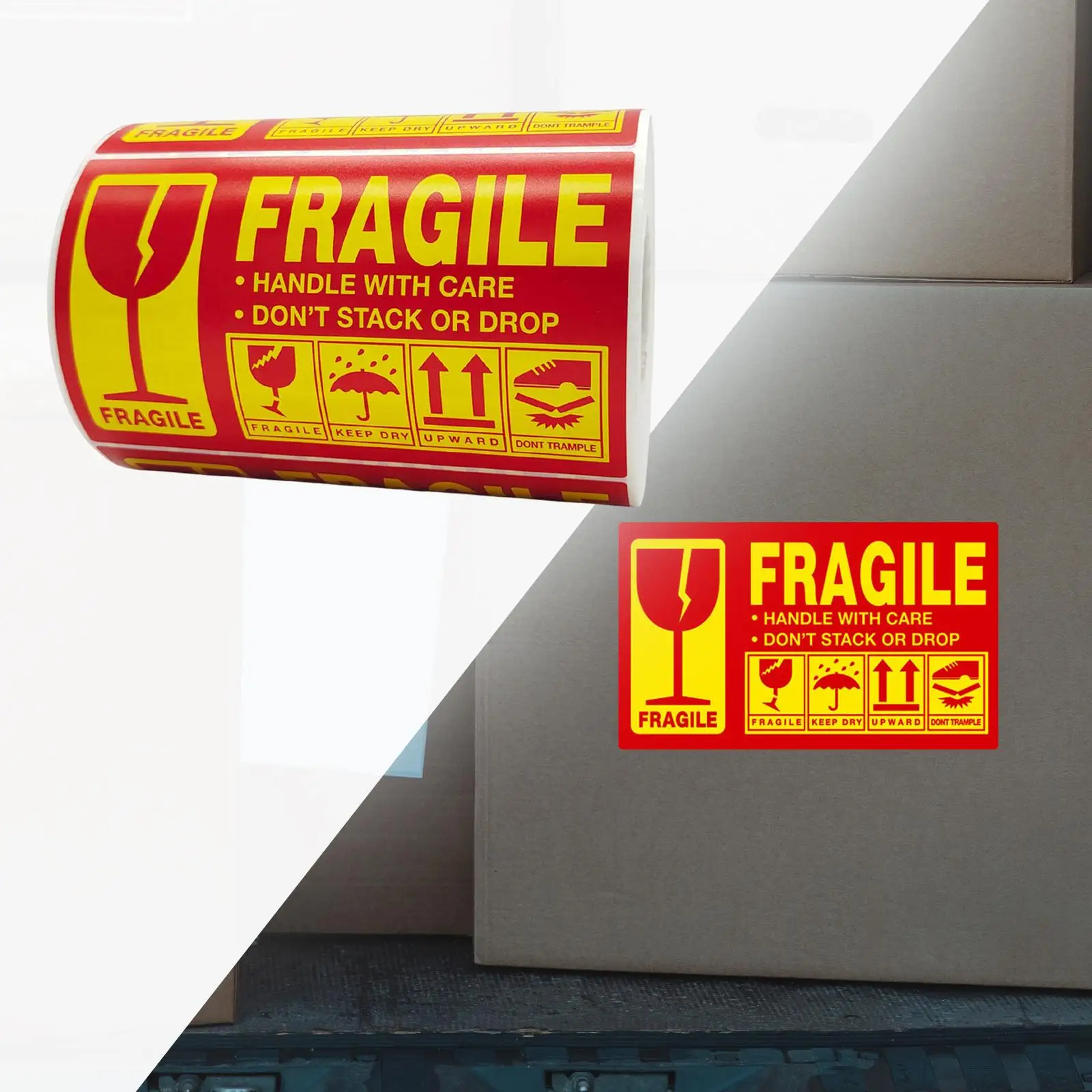 Fragile Handle with Care Packing Tape Sealing Tape for Shipping Box Transportation Mailing Office Carton Box Supplies