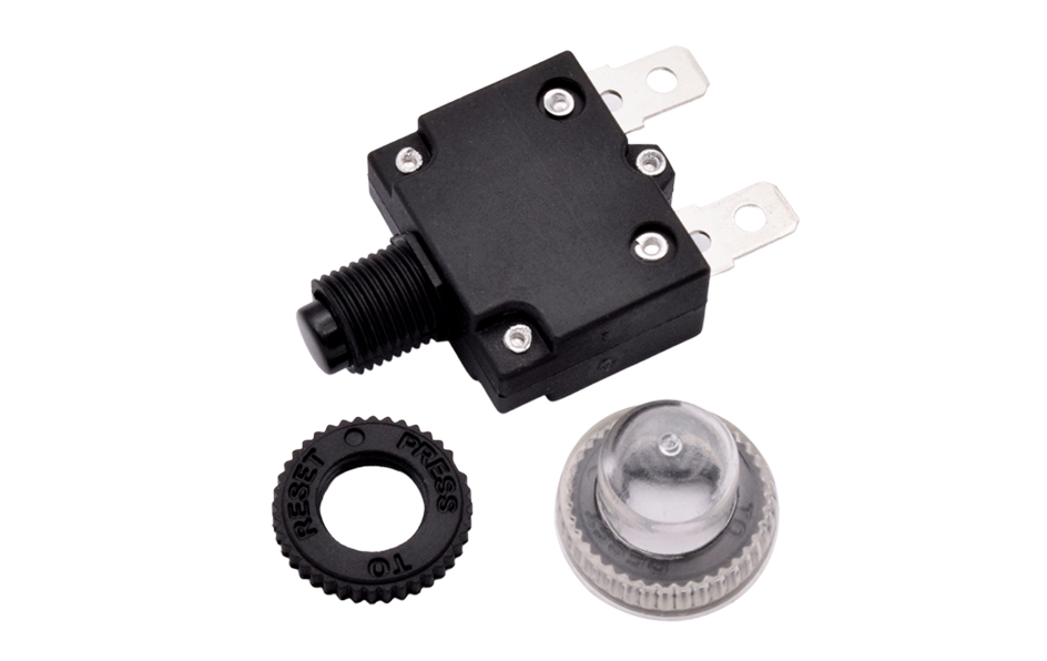 5pcs MR1 Circuit Breaker 3A 4A 5A 6A 8A 10A 15A 20A Thermal Current Overload Protector Push Button Switch with Waterproof Cap