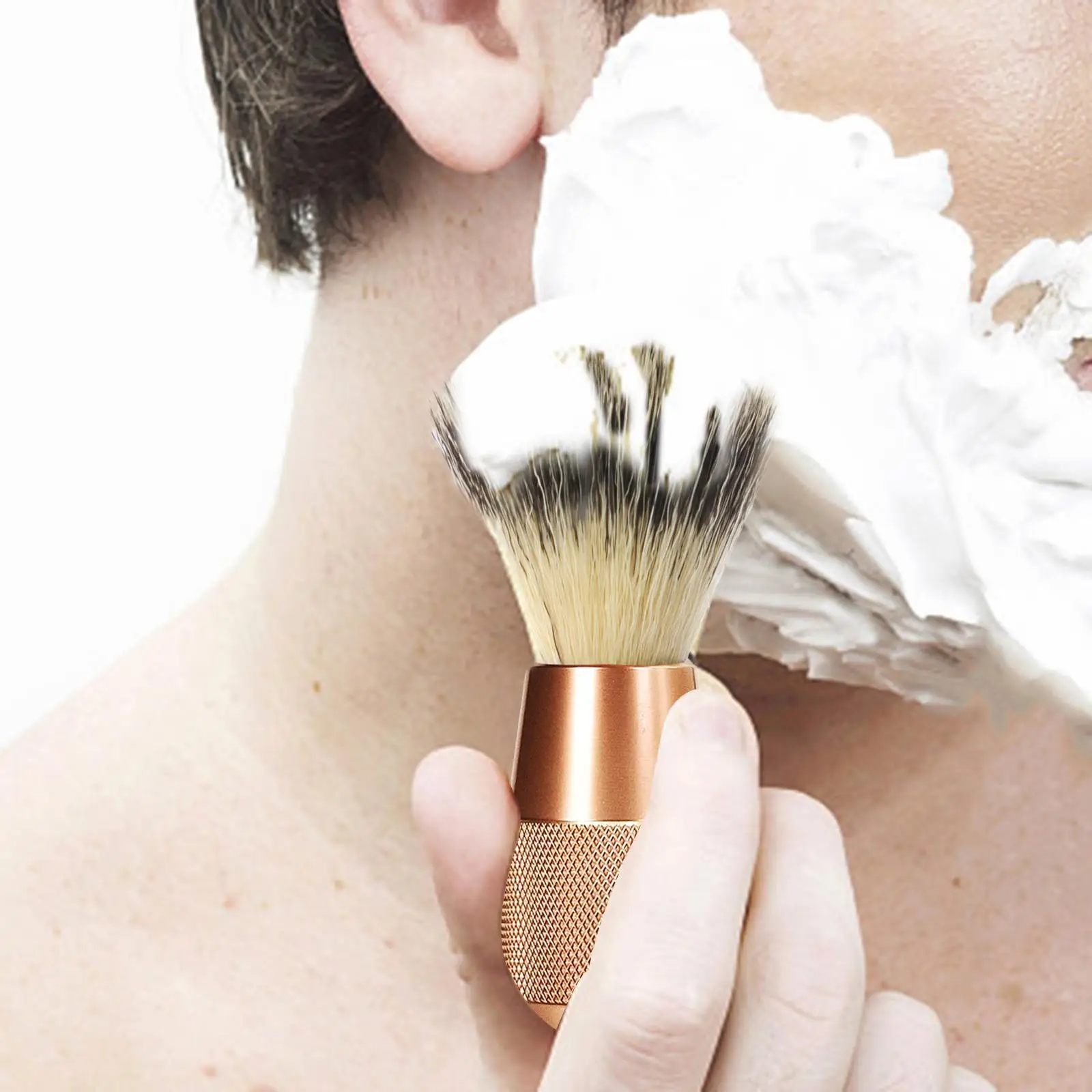 Shaving Brush for Men Accessories Handled Soft Nylon Bristles Metal Handle