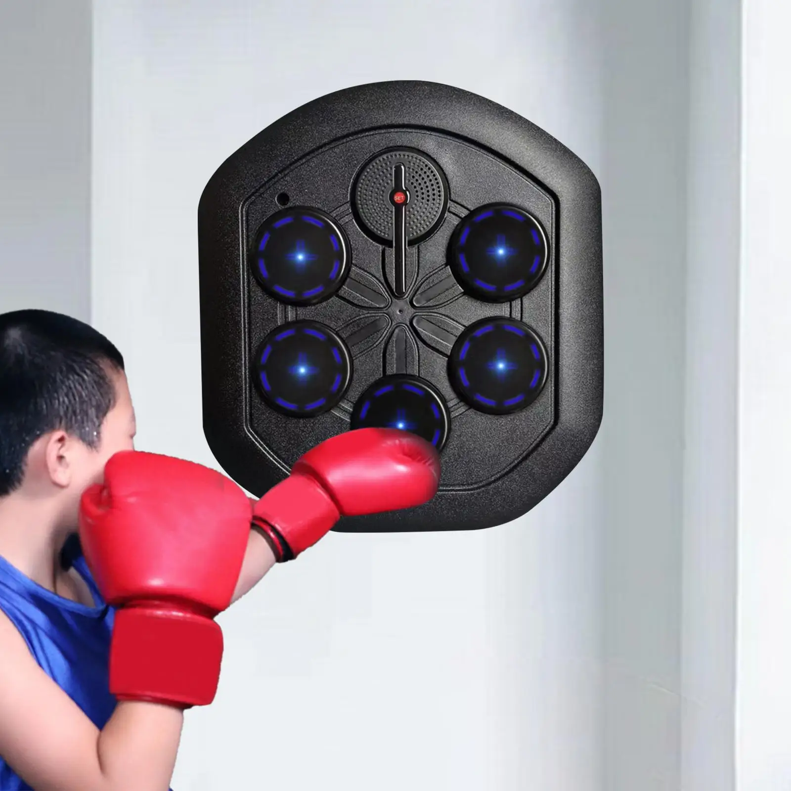 Music Boxing Training Machine Music Wall Mounted with Lights for Sports Home Striking Skills Strength Training Adults