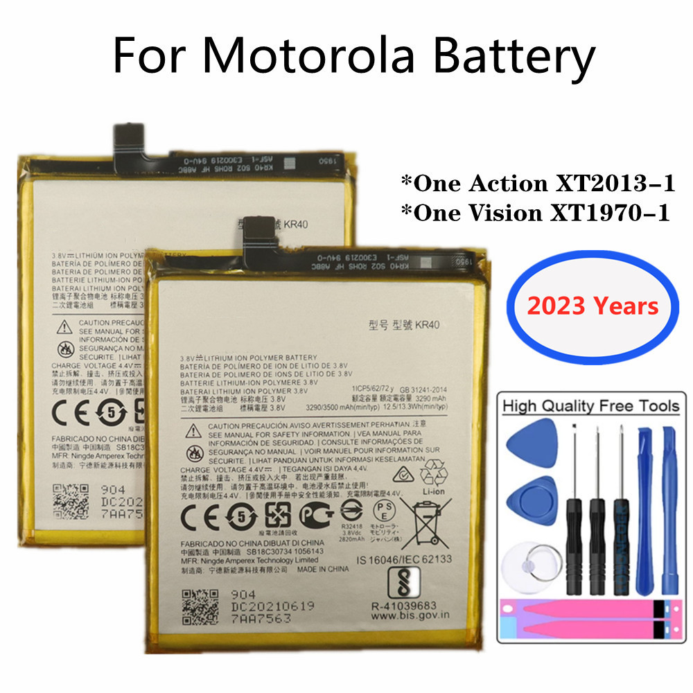 Новинка 2023 года, батарея для телефона KR40 для Motorola Moto One Action  XT2013-1 / One Vision XT1970-1 3500 мАч, Высококачественная батарея |  AliExpress