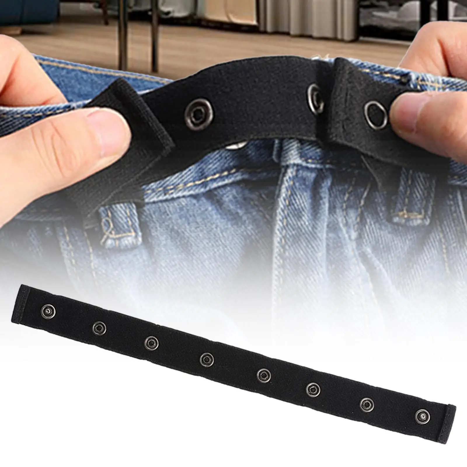 Elastic Belt No Buckle Unisex Stretch Invisible Belt Waist Belt Waistband Adjustable Without Buckle for Dress Jeans Pants