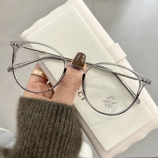 Fashion Round Myopia Glasses for Men Women Wave Metal Frame Rose Gold Anti  Blue Light Prescription Eyeglasses 0~-6.0 Diopter