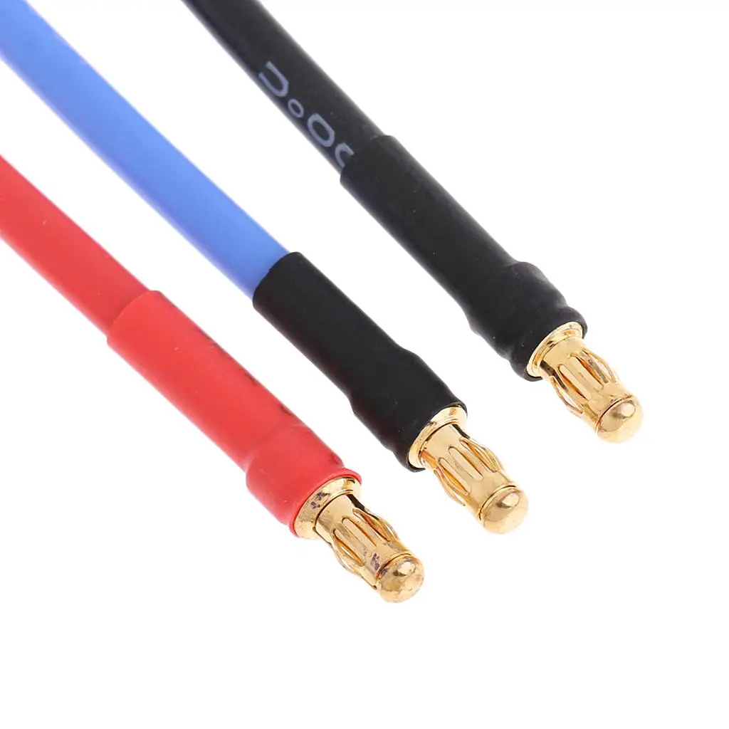 6pc 230mm 4.0mm 3.5mm Banana RC Brushless Motor ESC Connectors Extension Cable