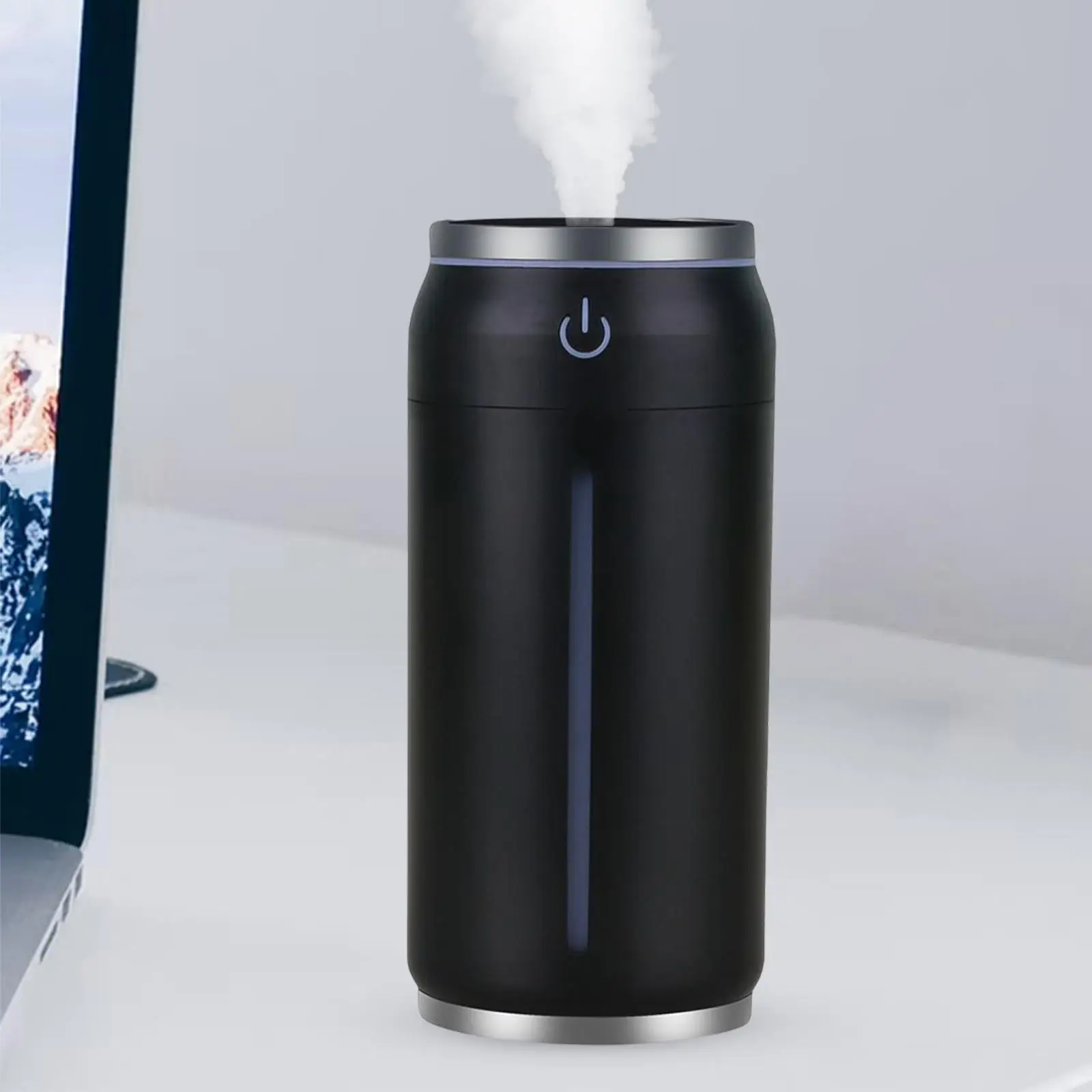 Cool Mist Humidifier with LED Colorful Light 220ml Portable Mute Car Air Humidifier for Indoor Tabletop Dorm Living Room Home