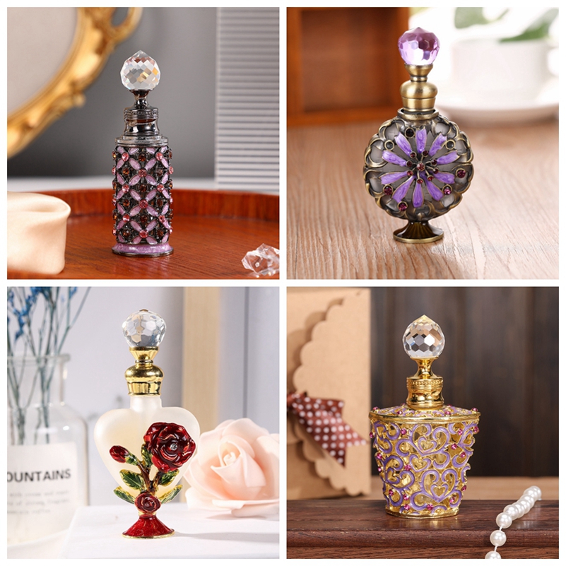 Best of Multicolour Dubai Luxury Enamelled Alloy Perfume Bottle With Essential Oils Arabian Middle Eastern Style Empty Bottle Reviews & Tips