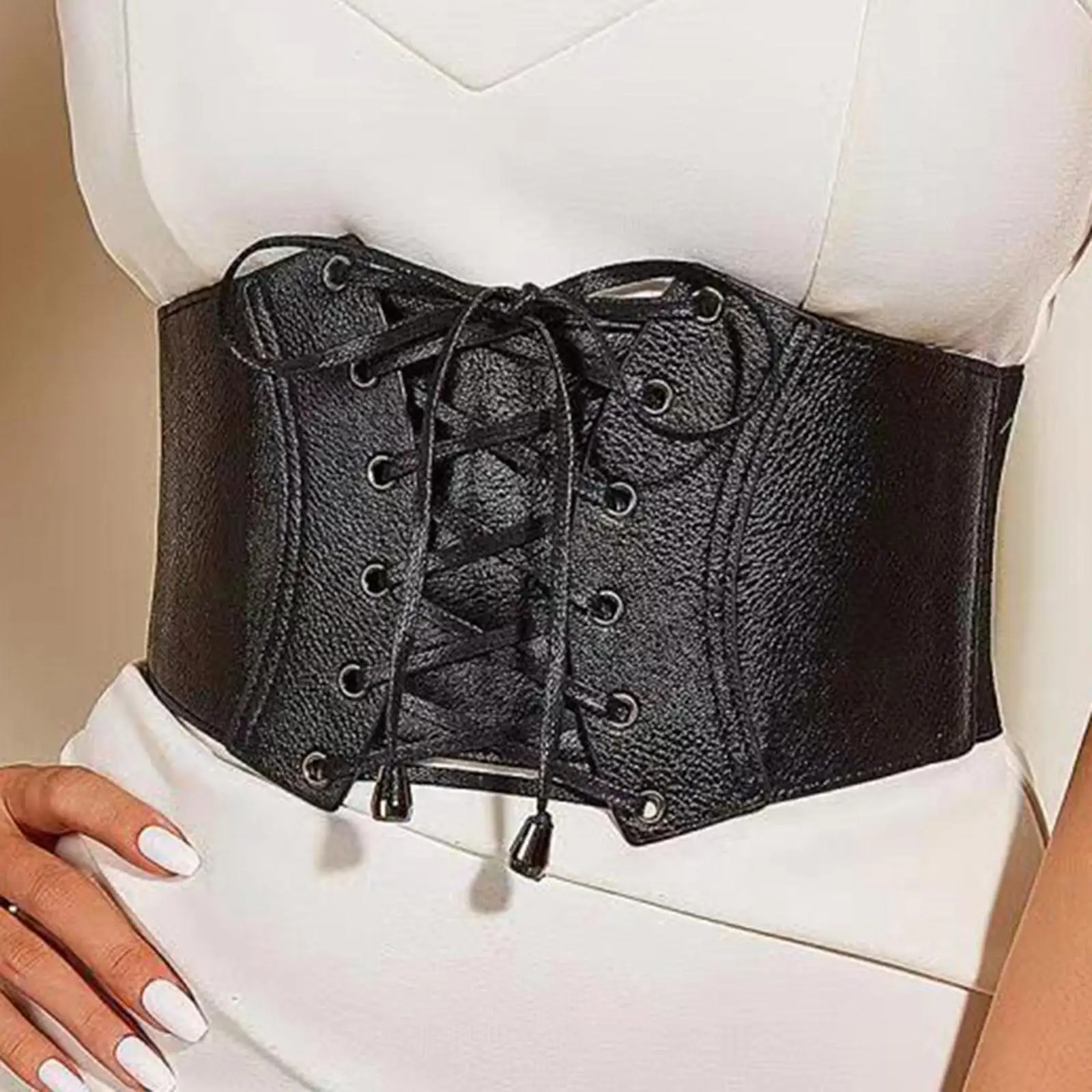 Fashion Womens Belt Corset Wide Strechy Strap Adjustable Underbust for Dress Halloween Female