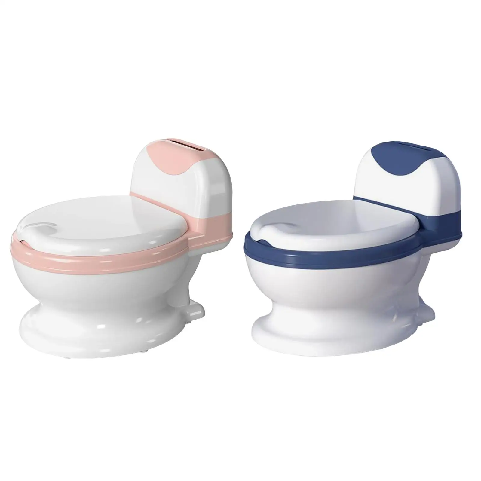 Potty Toilet (Brush Included) PU Seat Ring Removable Potty Pot Compact Size for Home Indoor Outdoor Ages 0-8 Infants