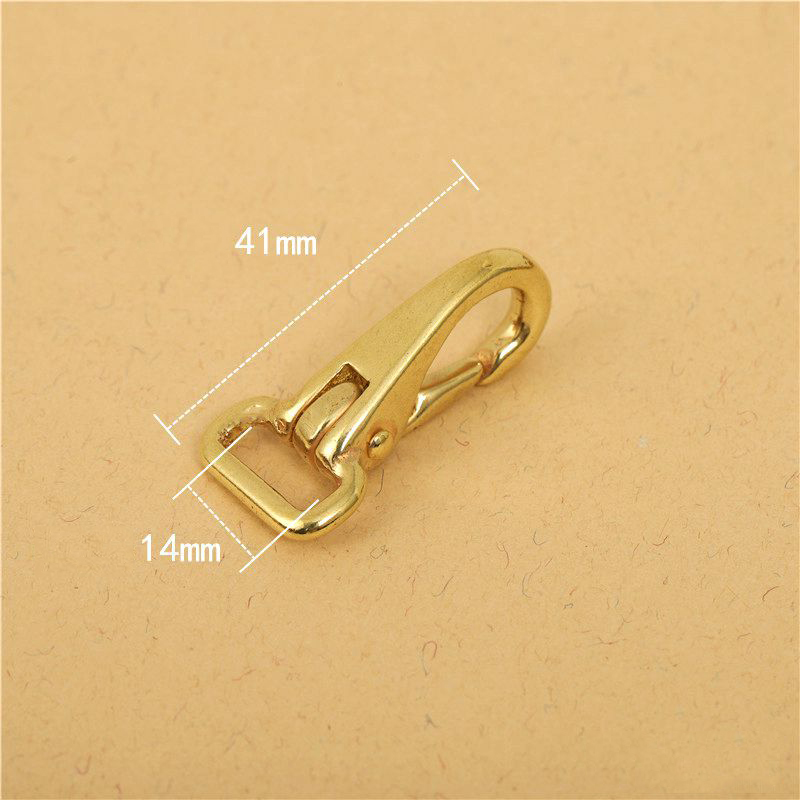 Messing Karabiner haken Karabiner Abzugs clip Verschluss Schnalle für Tasche Riemen Halfter Zaumzeug Geschirr Hund Haustier Leine Teile Schlüssel bund Zubehör – Detail 9