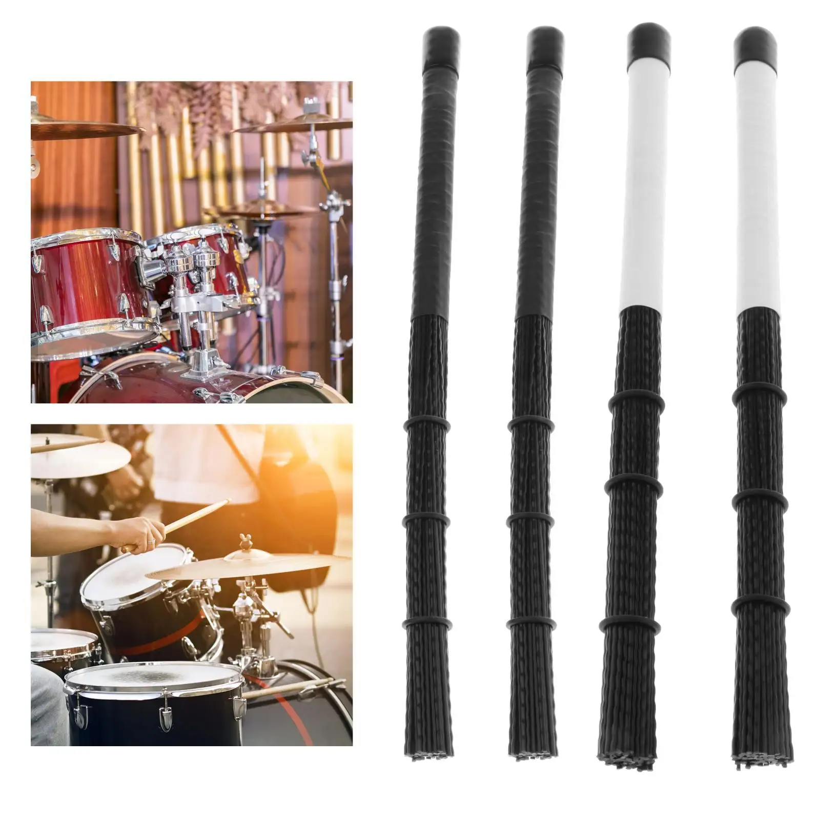 Drum Brush Retractable Nylon Drum Sticks Percussion Drumsticks Musical