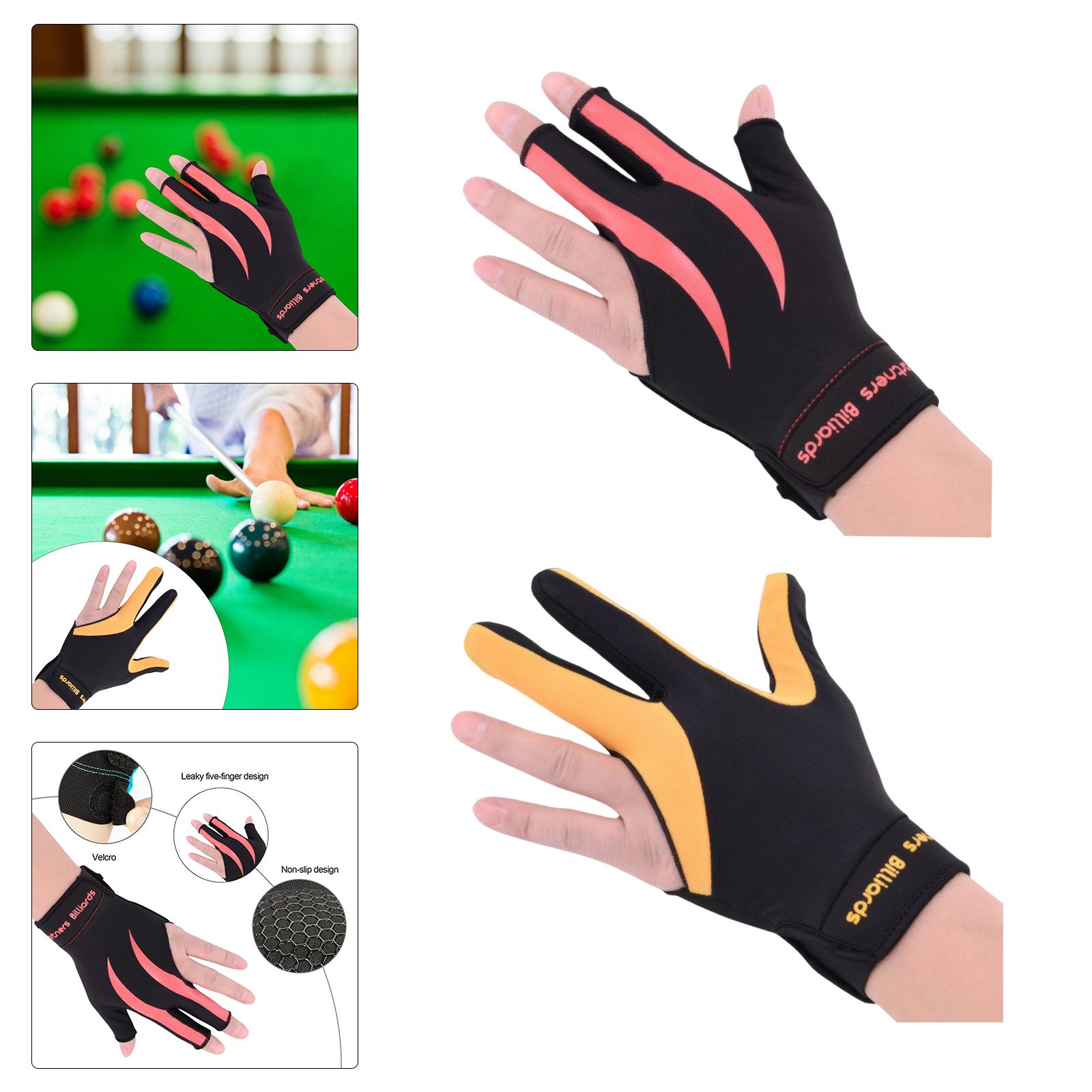 Left Bridge Hand Snooker Billiard Glove Elastic with Anti Skid Pad Quick Dry Unisex Adults Billiard Glove Handwear Universal