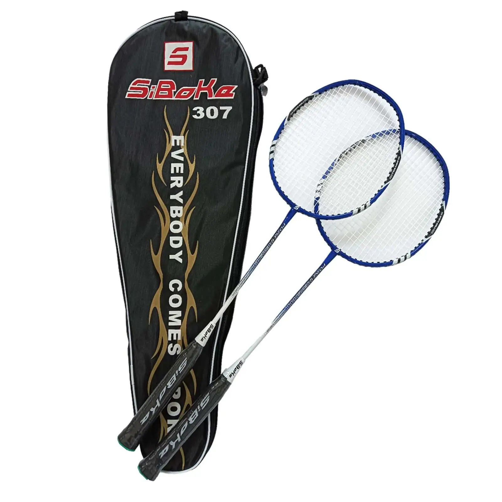 2 Pieces Badminton Racquet Set Durable Badminton Rackets for Children Adults