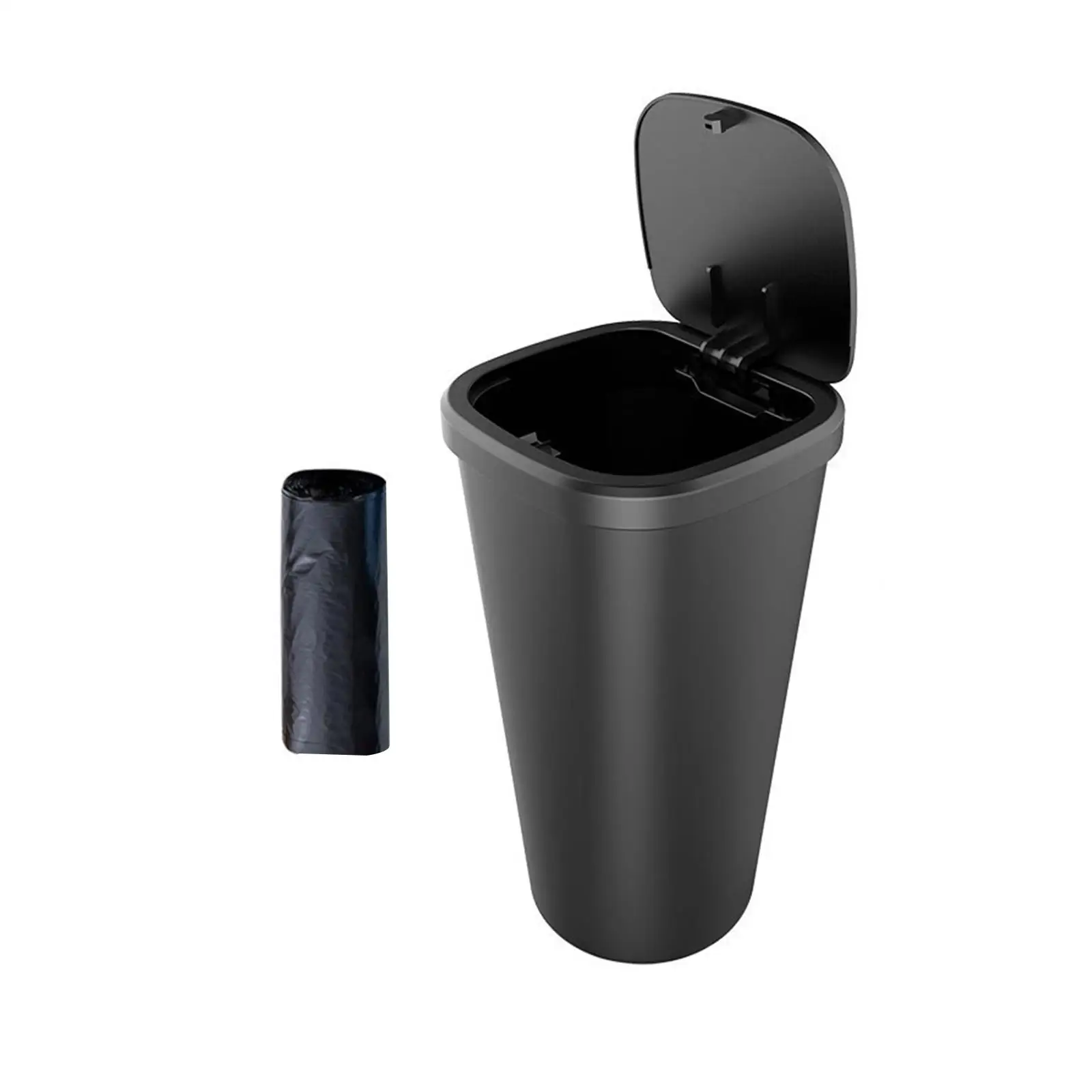 Car Trash Can Auto Accessories Trash Container for Kitchen Auto Black