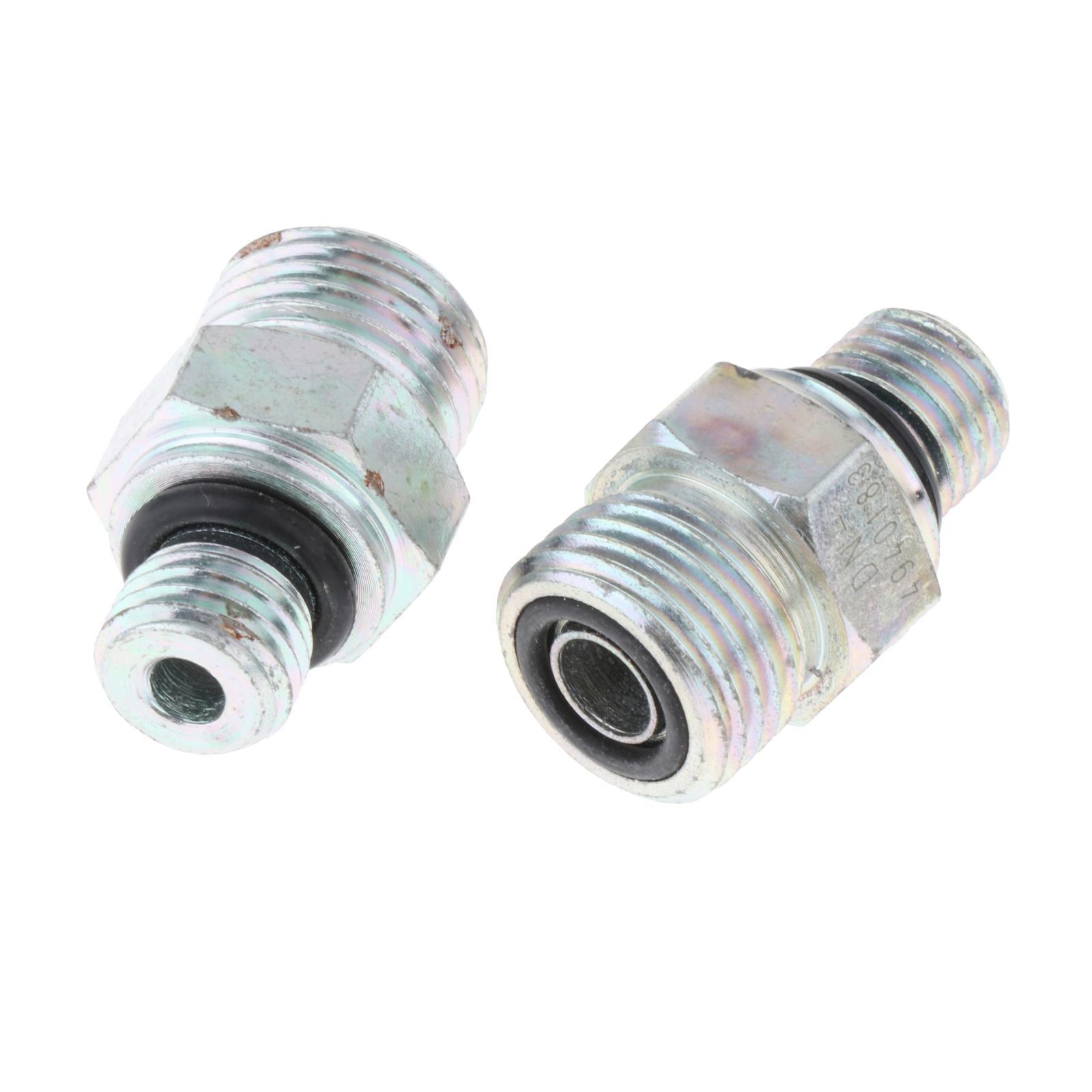 2 Pieces Connectors Joints Accessory Metal Turbo Oil Supply Line Fitting for Vehicle Auto Parts Automotive Car Engine Parts