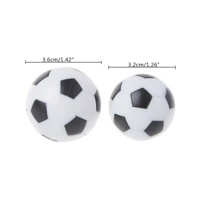 BQSPT - Pelotas de futbolín de 1.41 pulgadas (1.417 in), pelotas de fútbol  de repuesto, 16 unidades, mini pelotas de fútbol en blanco y negro oficial