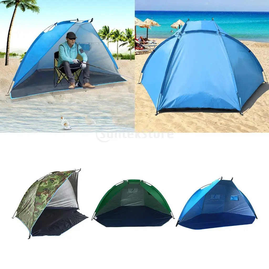 Quick Opening Beach Tent Half-Open