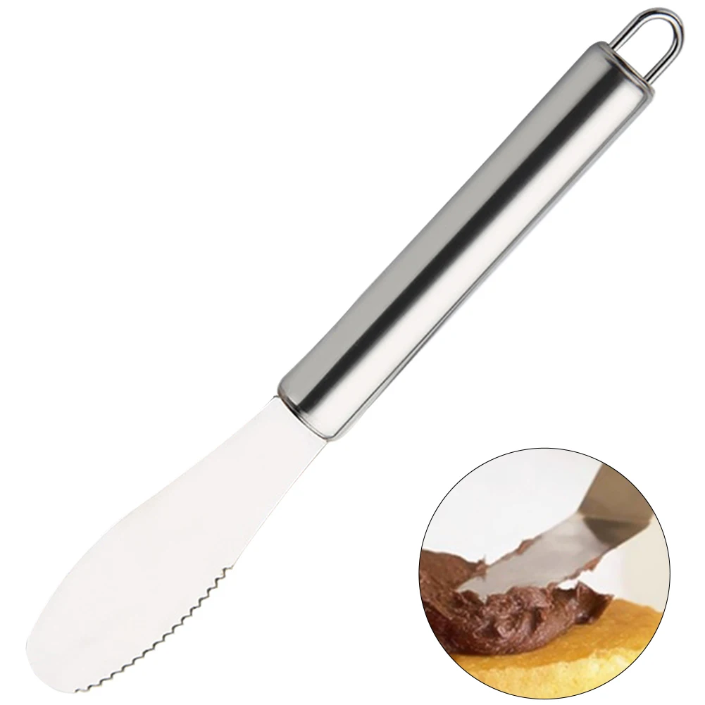 Spatula Stainless Steel Spreader Butter  Sandwich Sawtooth Wide Blade 