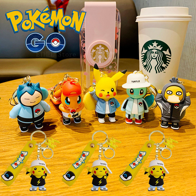 Acquista Pokemon Pokemon Psyduck papera Pikachu portachiavi per zaino,  chiavi gialle